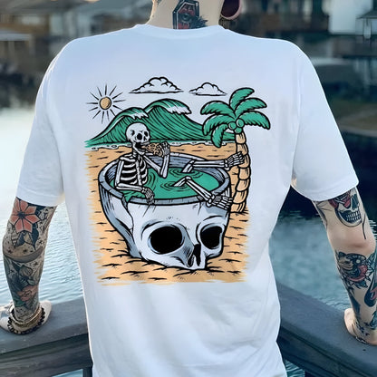 Style and Fashion Graphic Cotton T-shirt For Biker