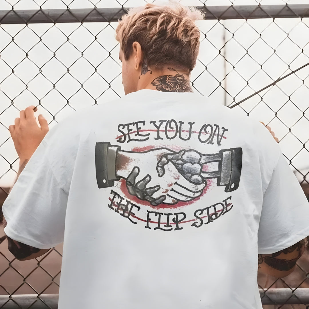 Style and Fashion Graphic Cotton T-shirt For Biker