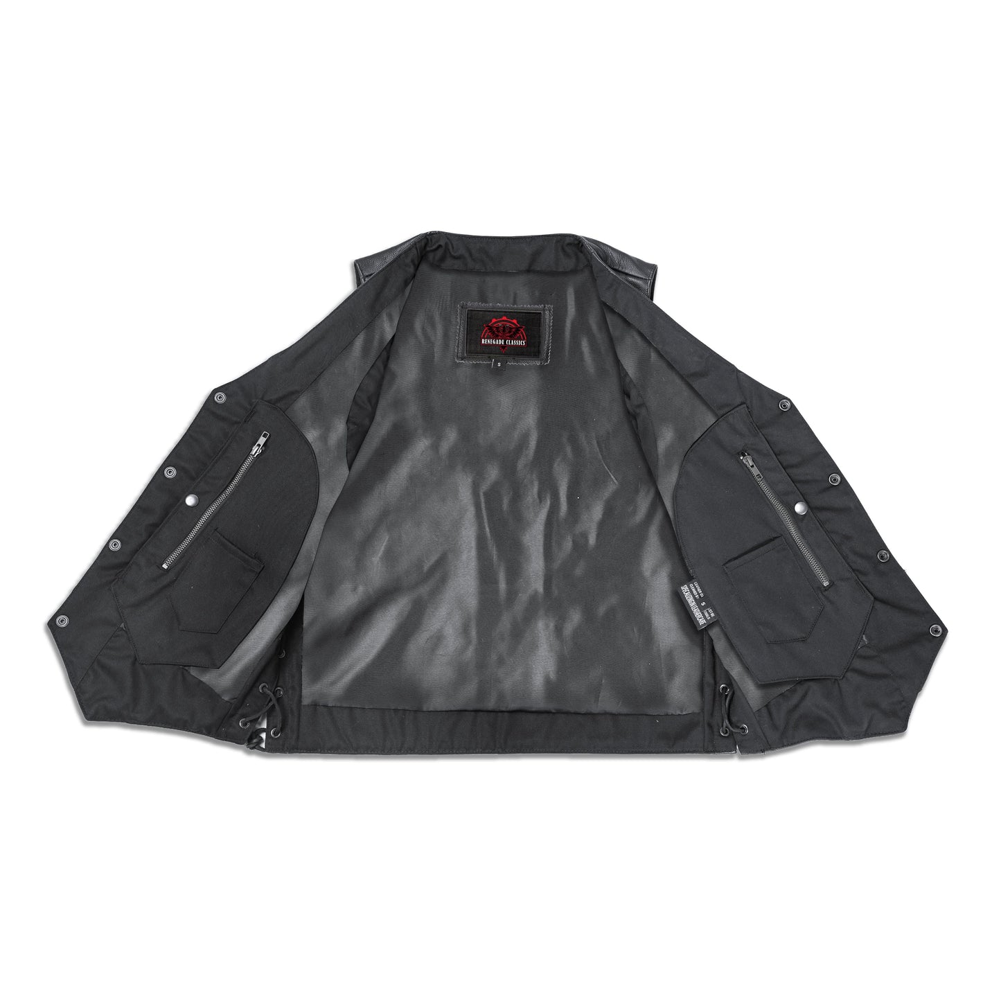 Men's Line Ranger Multi-Pocket Motorcycle Vest - Black