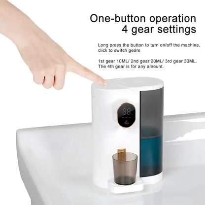 600Ml Automatic Mouthwash Wine Dispenser for Bathroom 4 Levels Wall Mounted Home Rest Time Drinkings Tools Mouth Wash Dispenser