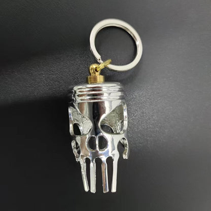 SkullPiston – Unieke Schedel Sleutelhanger met Pistonstijl en