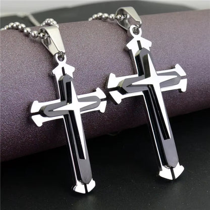 Newest Cross Necklaces Unisex Men Man Blue Black Silver Color Stainless Steel Chain Pendant Necklace  Newest Cross Necklaces Unisex Men Man Blue Black Silver Color Stainless Steel Chain Pendant Necklace    qykyai-sq.myshopify.com