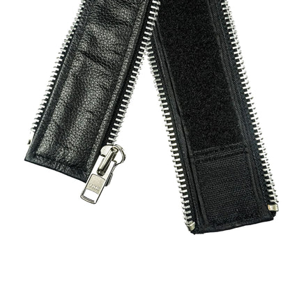 VXP51 Men's Black Universal Vest Expander Panel with Silver Aluminum Zip