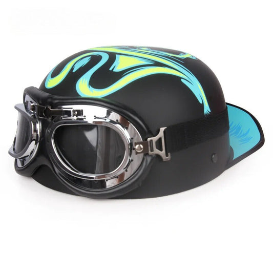 Vintage Half Motorcycle Helmet
