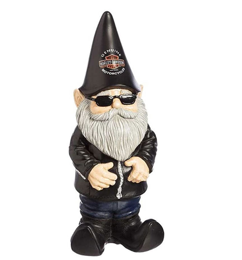 New Cross border outdoor Harley-Davidson biker dwarf gnome dwarf resin crafts Garden patio pieces