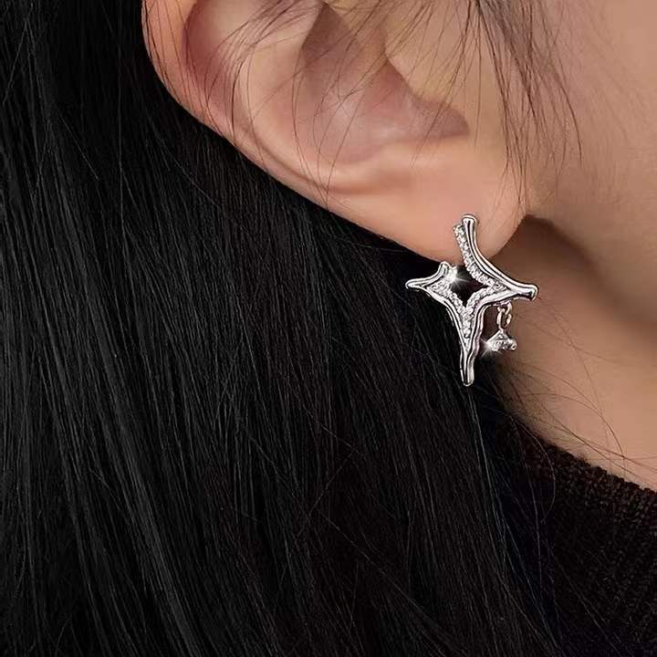 Asterism Rhinestone Earrings - 