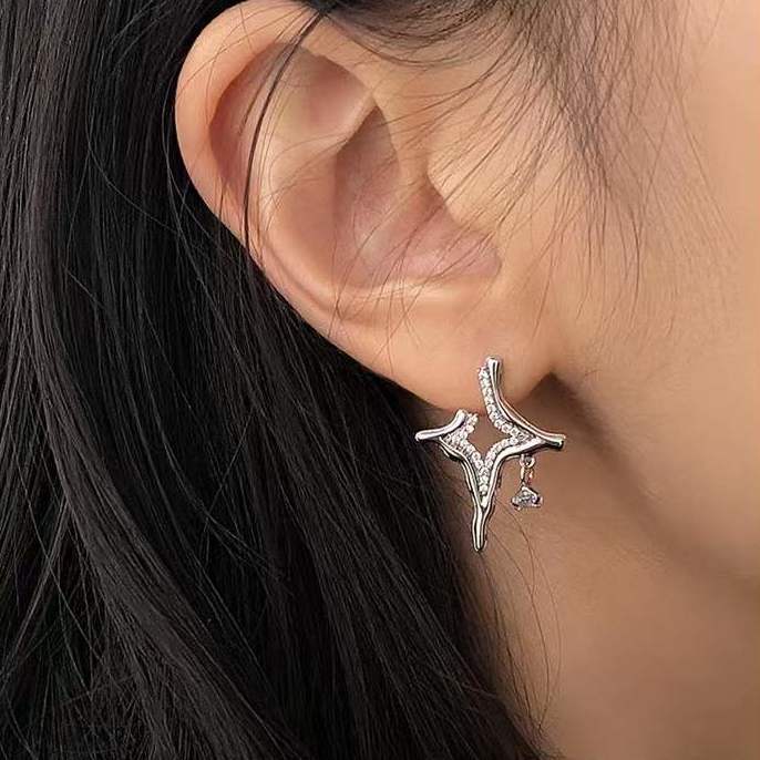 Asterism Rhinestone Earrings - 