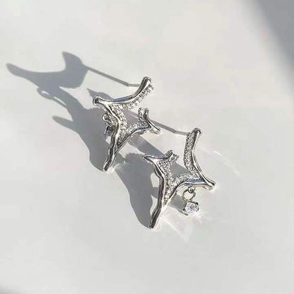 Asterism Rhinestone Earrings - 