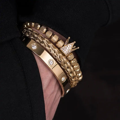 Roman Royal Charm Men Bracelets Stainless Steel - 