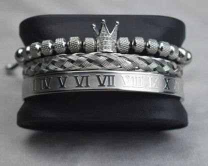Roman Royal Charm Men Bracelets Stainless Steel - 