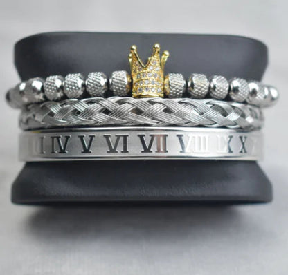 Roman Royal Charm Men Bracelets Stainless Steel - 
