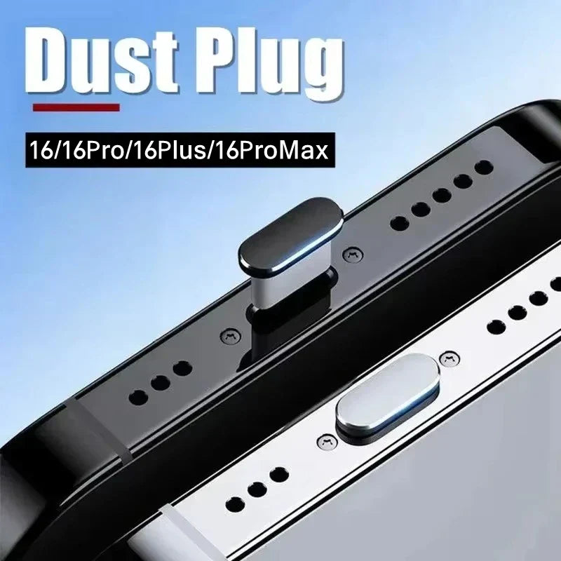 2Pcs 16PM Metal Dust Plug For iPhone - 