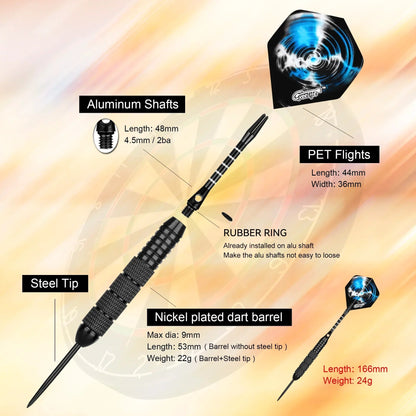 CyeeLife 6/12PCS 24G hard dart steel needle - 