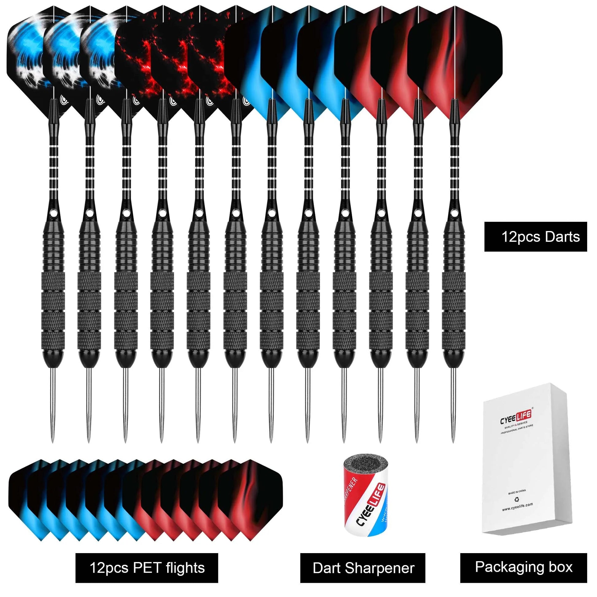 CyeeLife 6/12PCS 24G hard dart steel needle - 