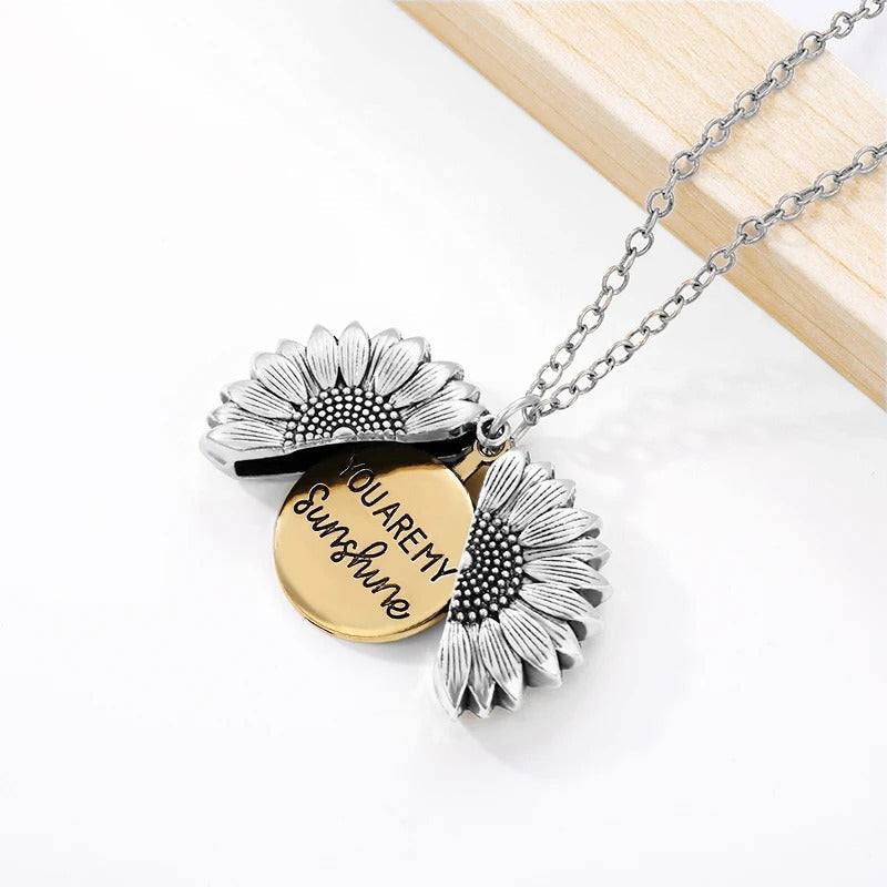 Sunshine in My Heart – Sunflower Pendant Necklace - 