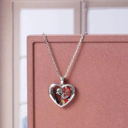 Till Death' Skull Heart Couple's Necklace