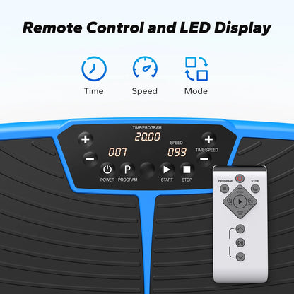 MERACH EMS Vibration Plate Exercise Machine for Lymphatic Drainage Relieve Pain Help Sleep Fat Burning&Weight Loss Exercise Fit
