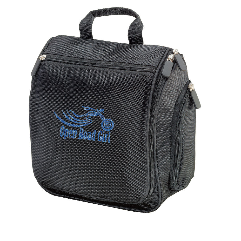 Travel Hanging Toiletry Bag by Open Road Girl, Choose your Logo color!