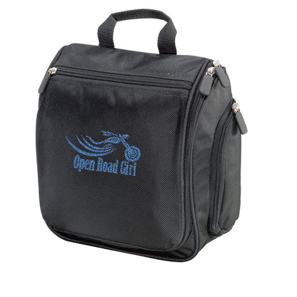 Travel Hanging Toiletry Bag by Open Road Girl, Choose your Logo color!