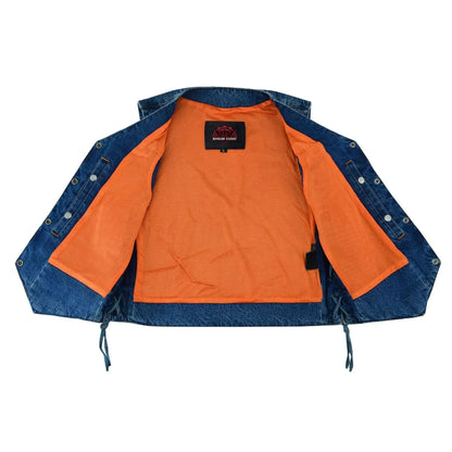 Women's 6 Pocket Denim Utility Vest - Blue