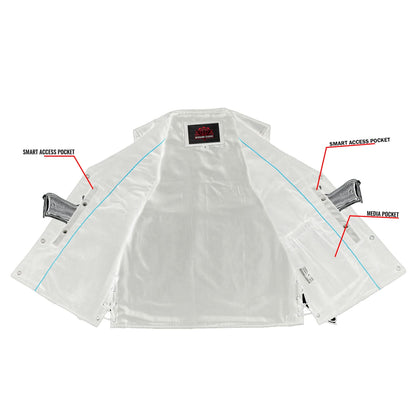 Clubster Men's Black Milled Cowhide Side Lace Motorcycle Leather Vest