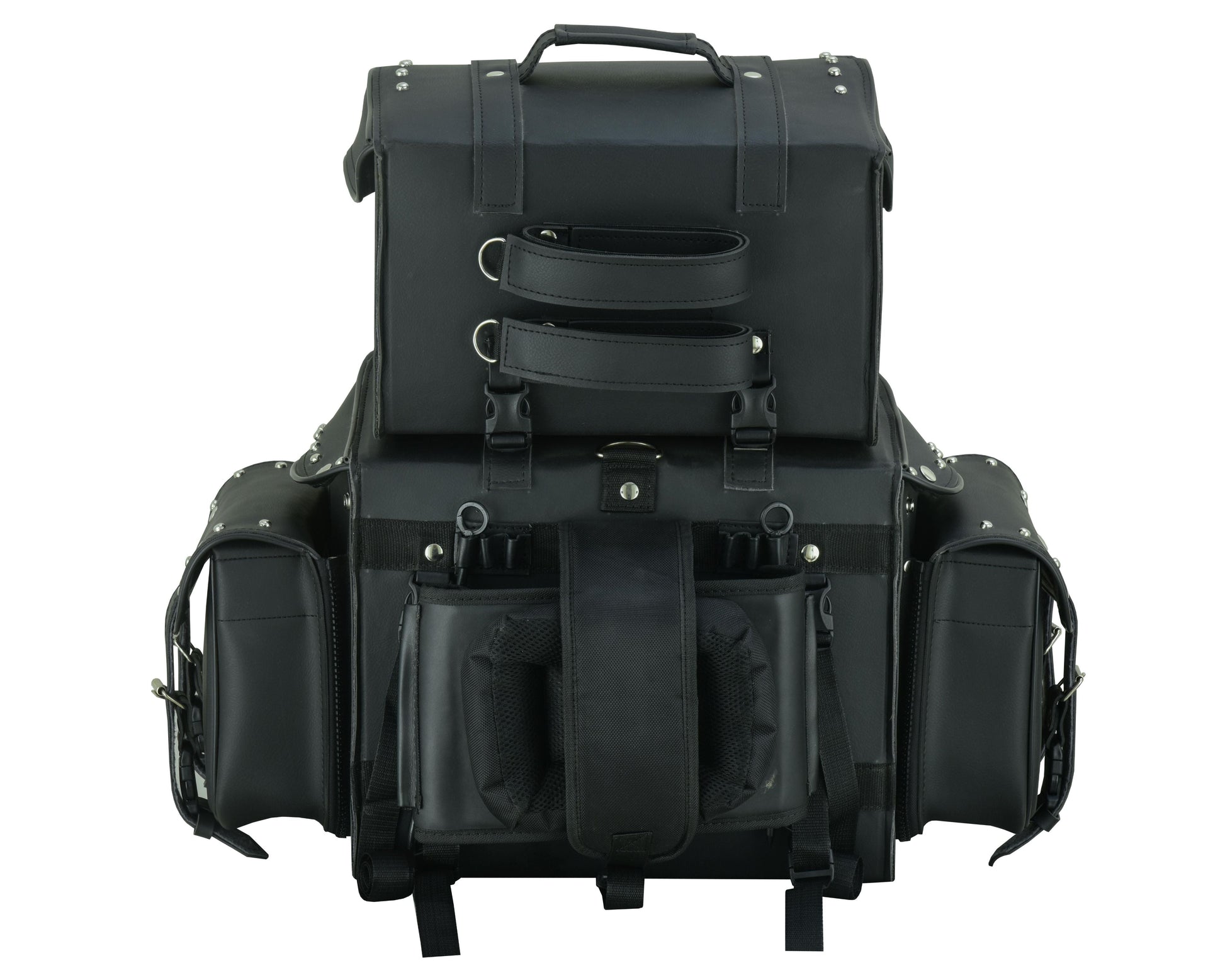 Leather Black PVC Large 4 Piece Motorcycle Touring Tail Bag wi  Sissy Bar Bags  qykyai-sq.myshopify.com