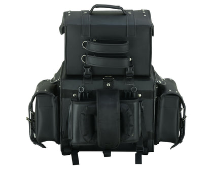 Leather Black PVC Large 4 Piece Motorcycle Touring Tail Bag wi  Sissy Bar Bags  qykyai-sq.myshopify.com