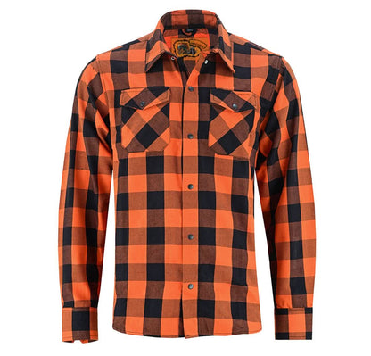 Flannel Shirt - Orange and Black