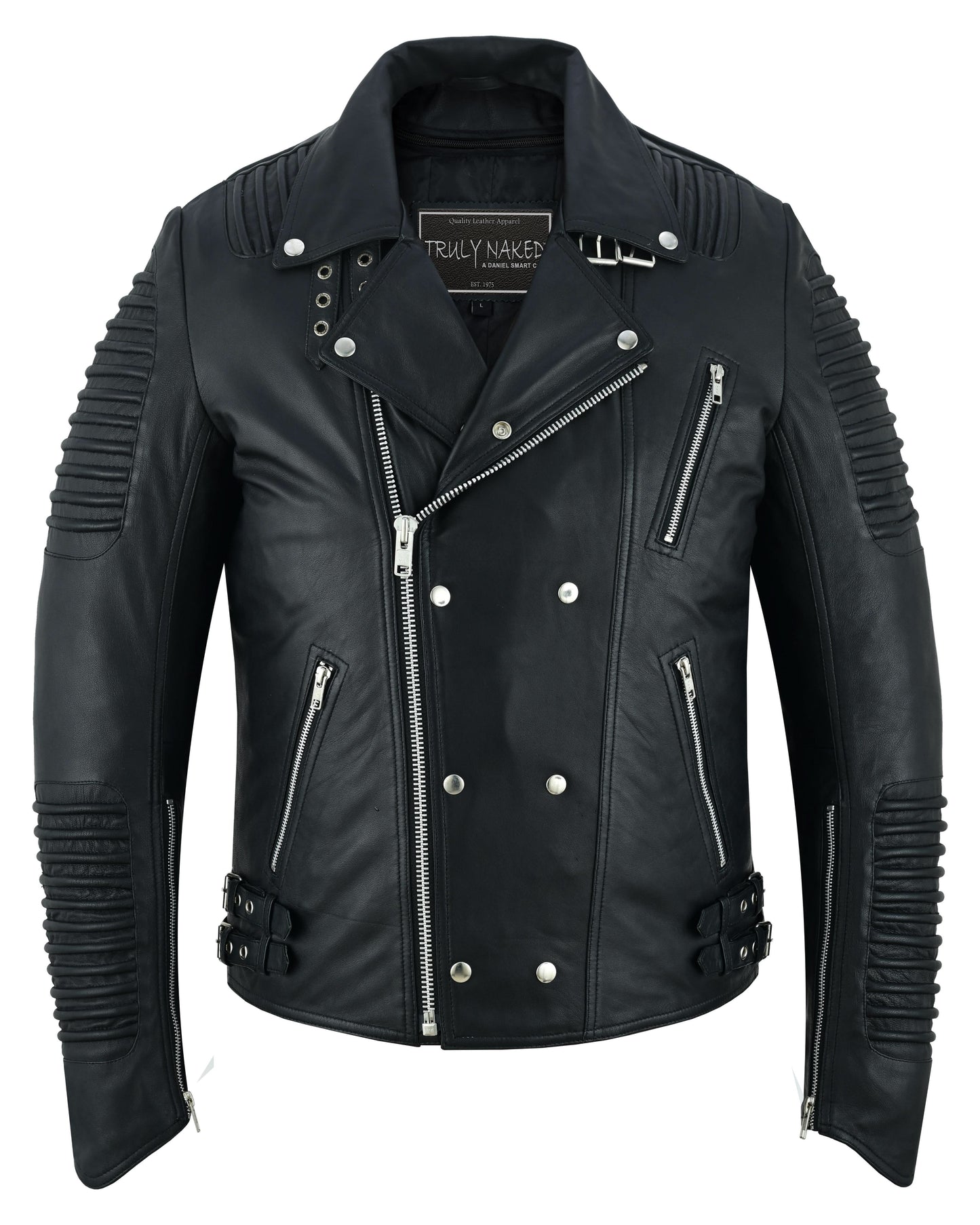 Bonestar Men's Black Fashion Leather Jacket