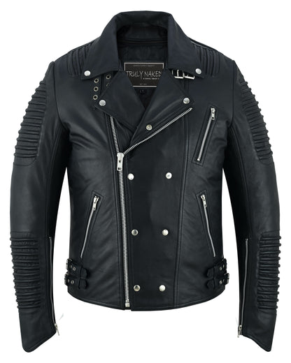 Bonestar Men's Black Fashion Leather Jacket
