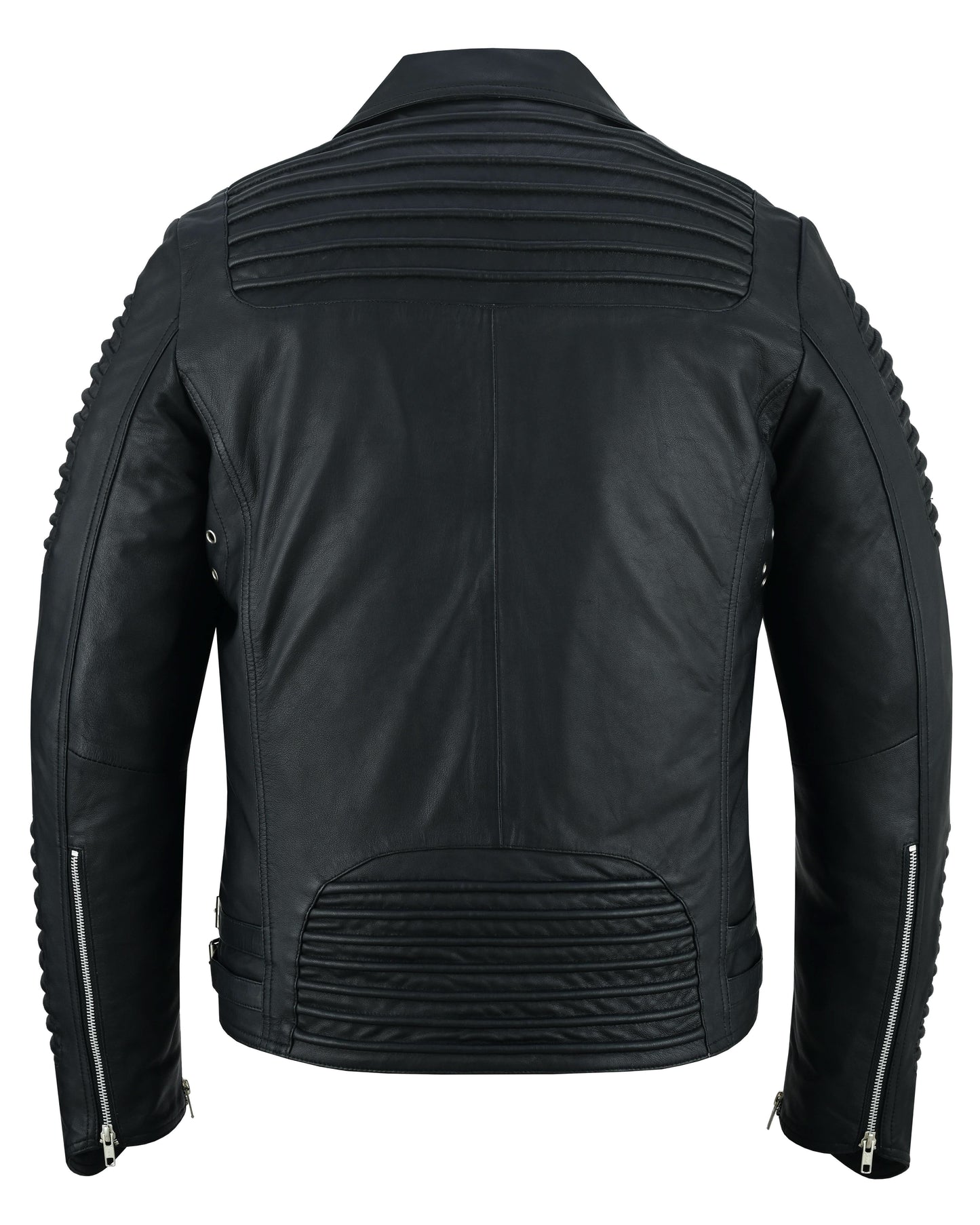 Bonestar Men's Black Fashion Leather Jacket
