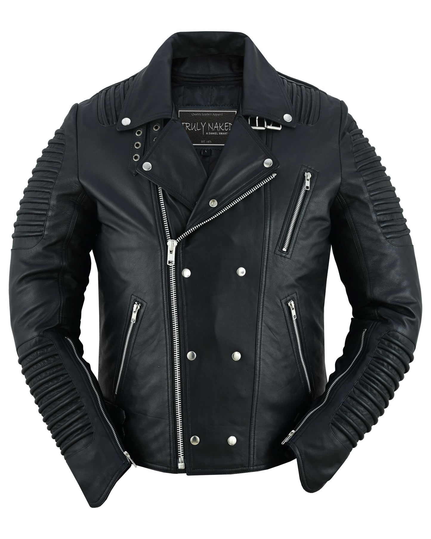 Bonestar Men's Black Fashion Leather Jacket