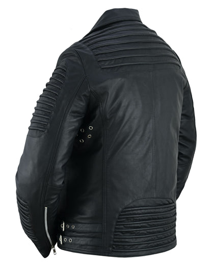 Bonestar Men's Black Fashion Leather Jacket