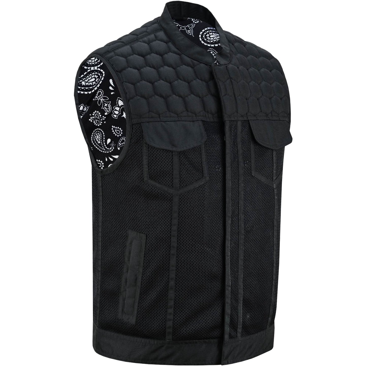 Mesh Heat Men's Black Mesh Textile Vest