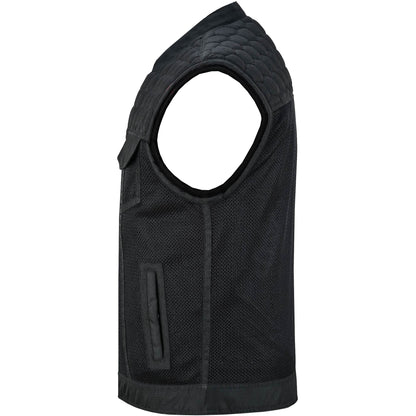 Mesh Heat Men's Black Mesh Textile Vest