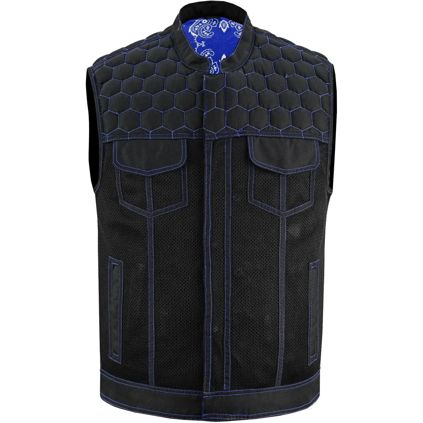 Cold Burn Men's Black Mesh Textile Vest