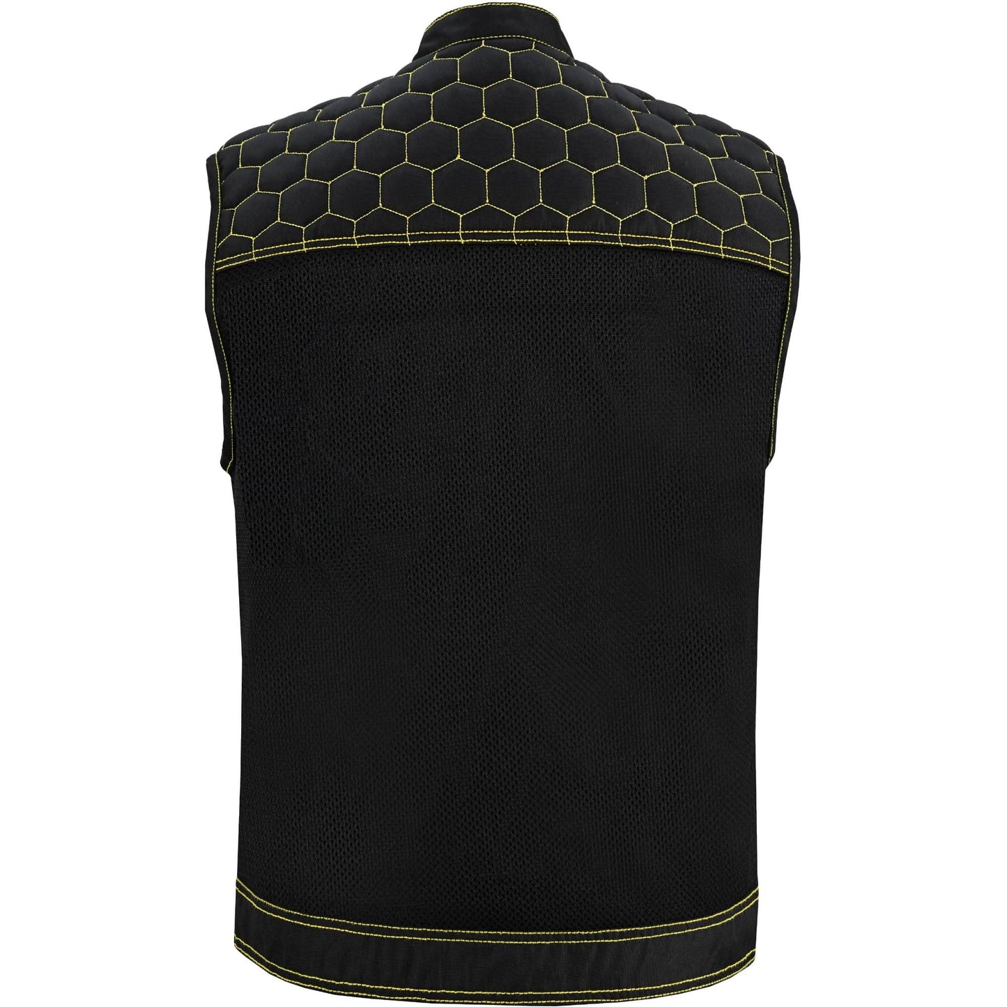 Gloom Gold Men's Black Mesh Textile Vest