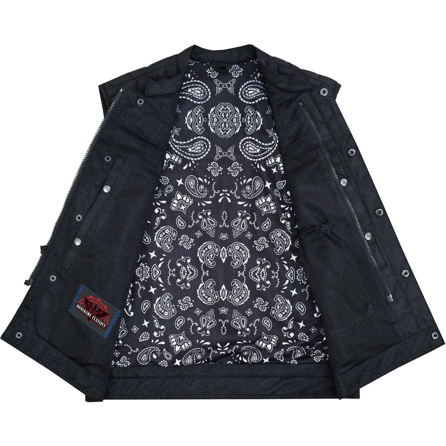 Mesh Heat Men's Black Mesh Textile Vest