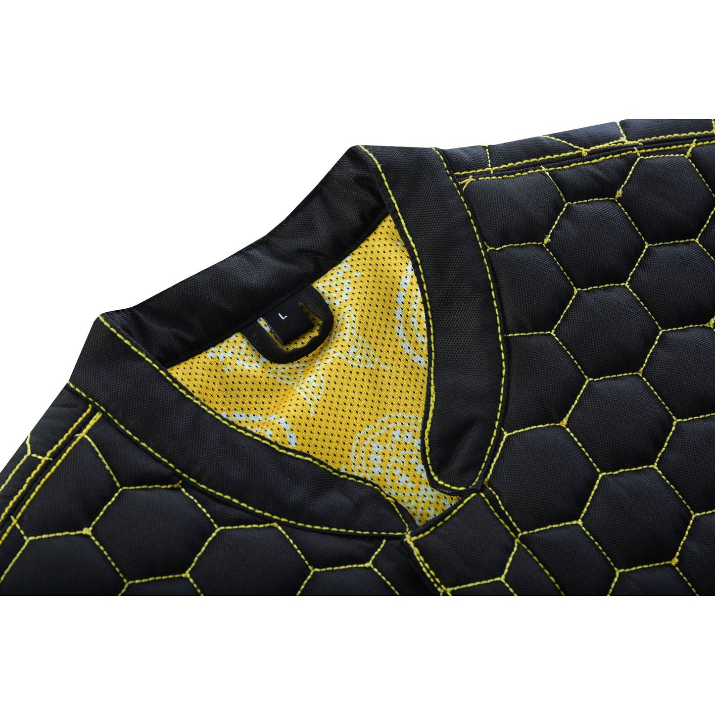 Gloom Gold Men's Black Mesh Textile Vest