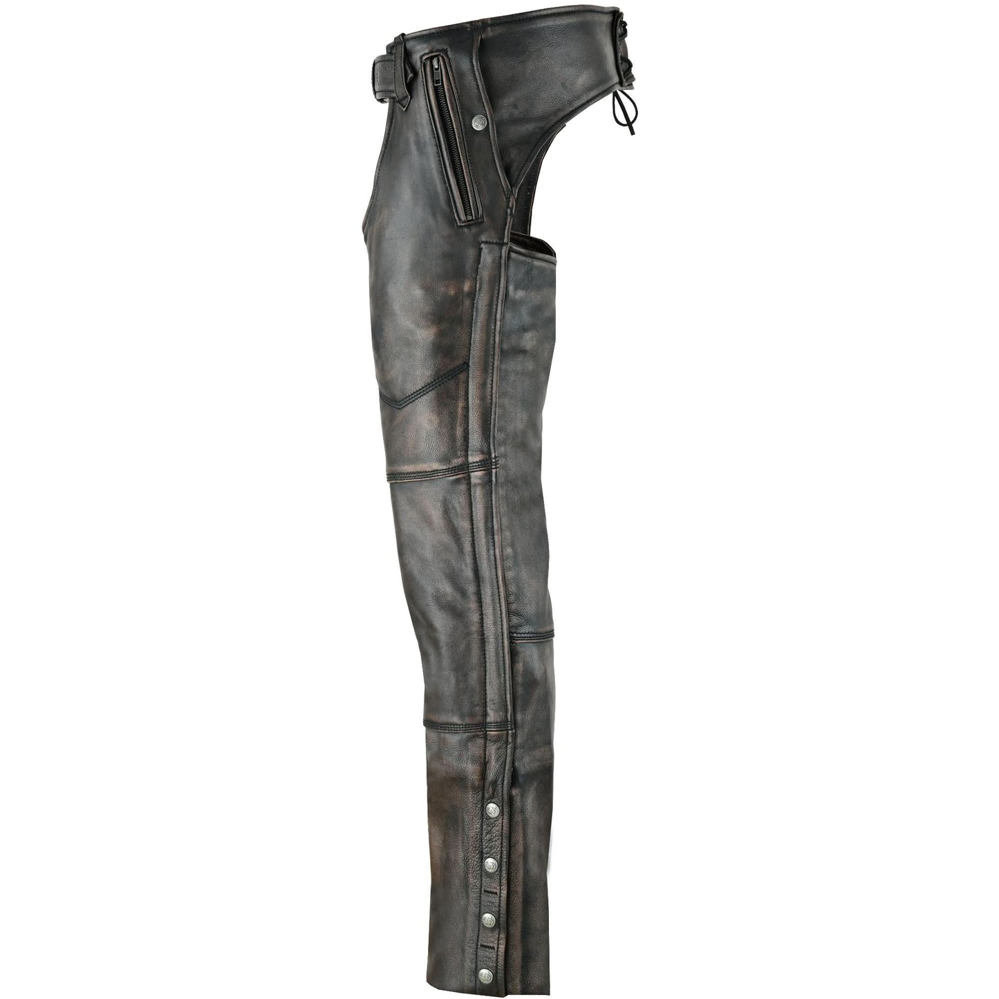 Unisex Four Pockets Insulated Chaps with Stretchable Inner Thigh