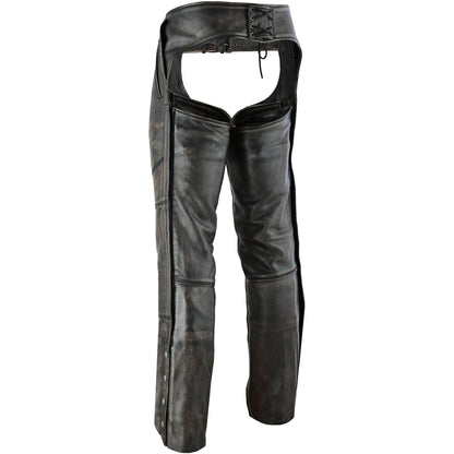 Unisex Four Pockets Insulated Chaps with Stretchable Inner Thigh