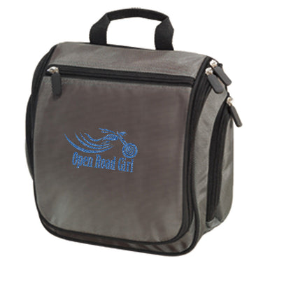 Travel Hanging Toiletry Bag by Open Road Girl, Choose your Logo color!