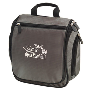 Travel Hanging Toiletry Bag by Open Road Girl, Choose your Logo color!