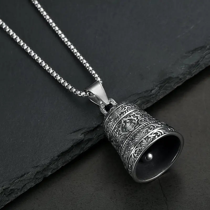 Motorcycle Bell for Luck Bell with Hanger Drive Safe for Bikers Riders Crown Lion Metal Motorcycle Guardian Bell Keychain