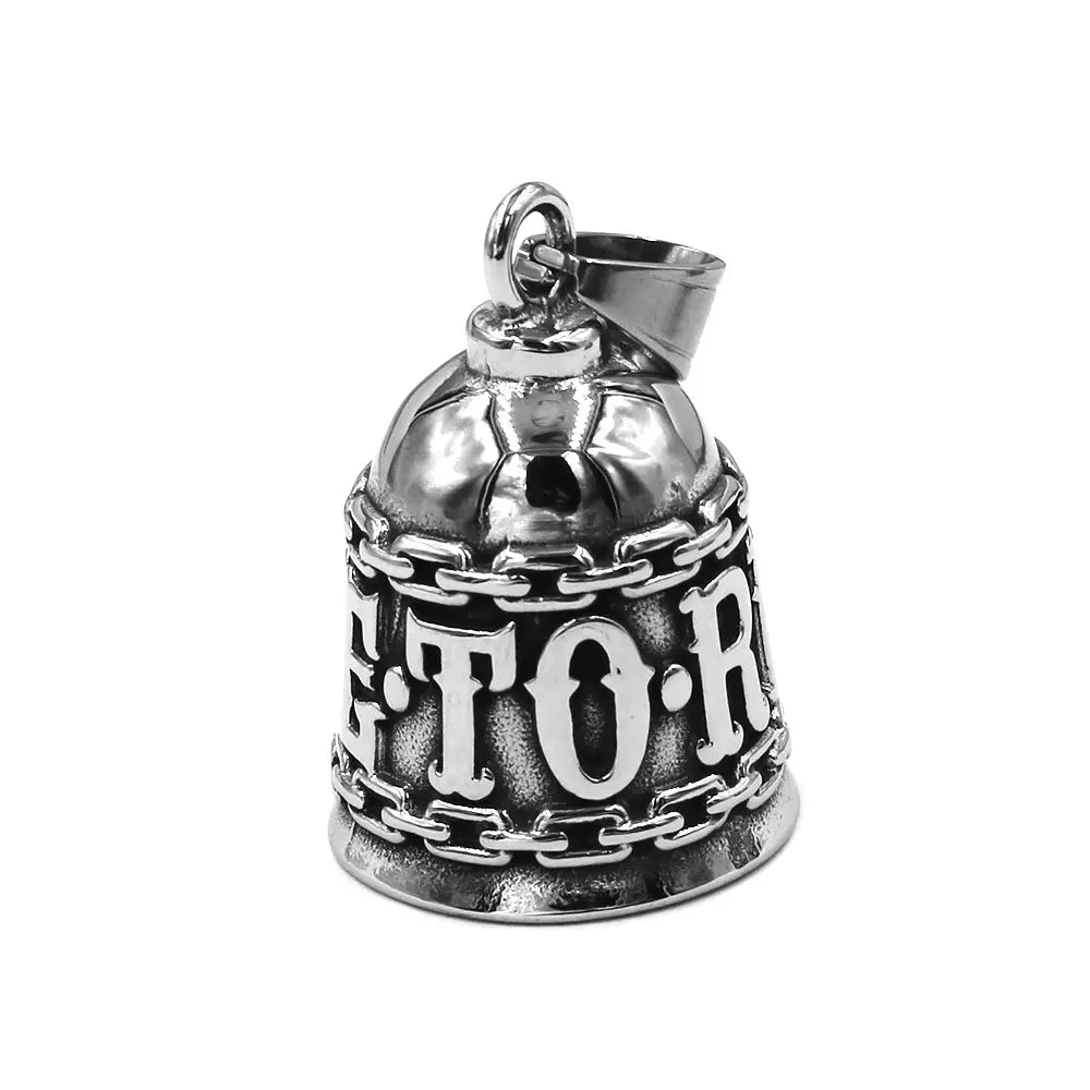 Live to Ride Eagle Wings Jesus Cross Biker Bell Pendant Stainless Steel Knuckles Heart Peace Sign Rose Eye Bell Christmas Gift