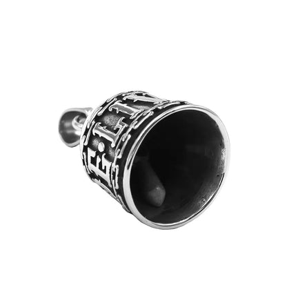 Live to Ride Eagle Wings Jesus Cross Biker Bell Pendant Stainless Steel Knuckles Heart Peace Sign Rose Eye Bell Christmas Gift