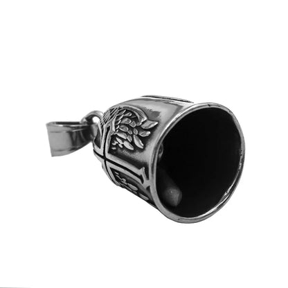 Live to Ride Eagle Wings Jesus Cross Biker Bell Pendant Stainless Steel Knuckles Heart Peace Sign Rose Eye Bell Christmas Gift