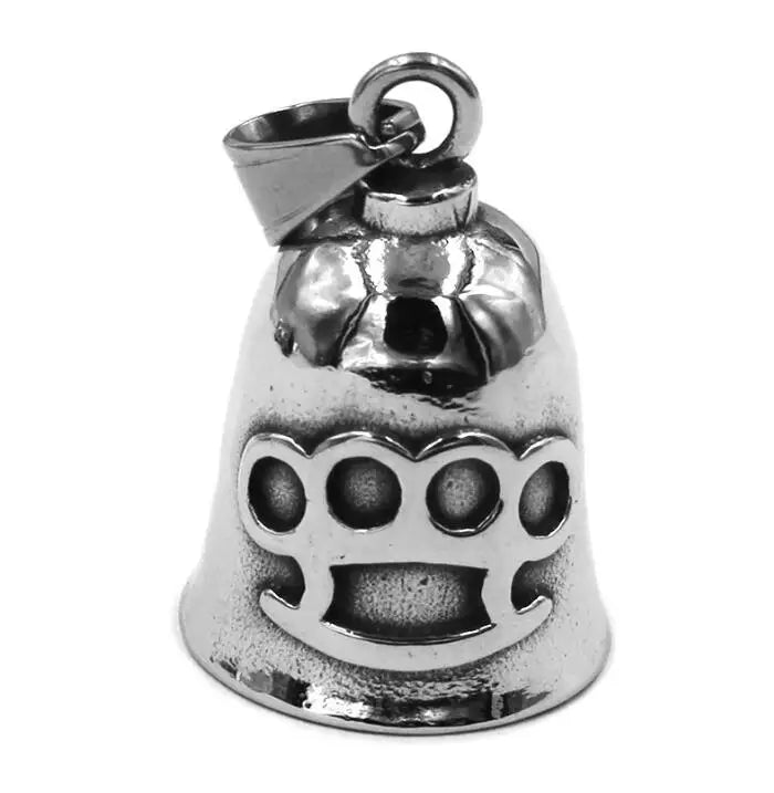 Live to Ride Eagle Wings Jesus Cross Biker Bell Pendant Stainless Steel Knuckles Heart Peace Sign Rose Eye Bell Christmas Gift