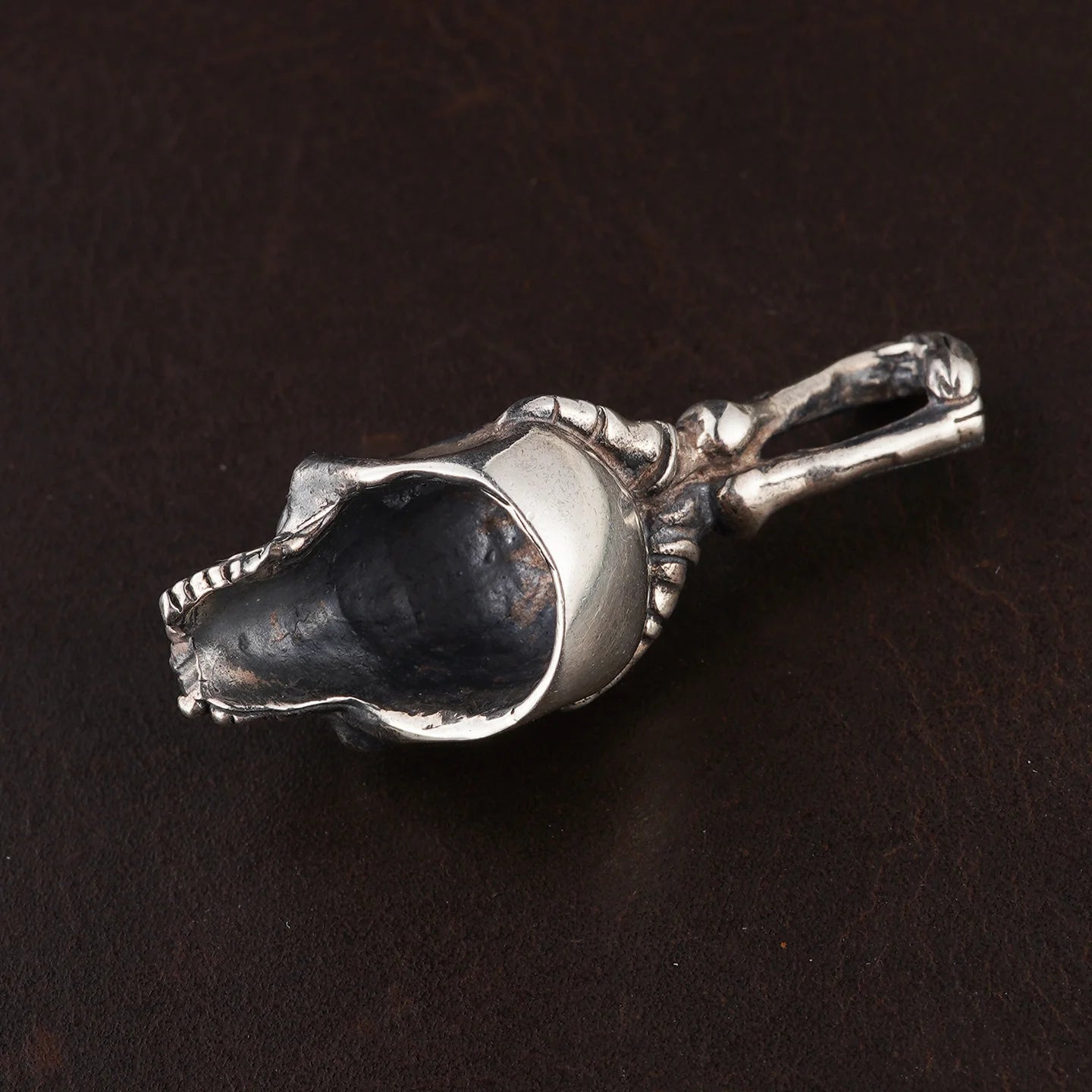 BOCAI S925 Sterling Silver Pendant for Women Men Retro Skeleton Claw Skull Charm Amulet Punk Street Dark Style Jewelry Wholesale