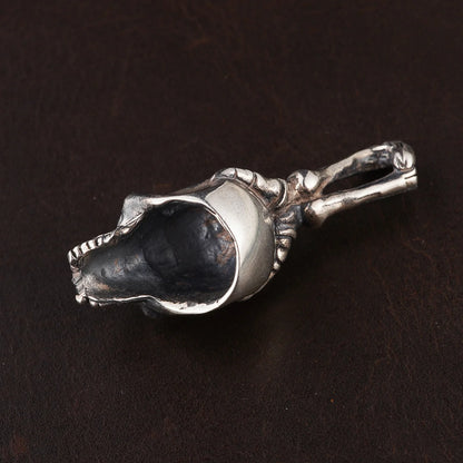 BOCAI S925 Sterling Silver Pendant for Women Men Retro Skeleton Claw Skull Charm Amulet Punk Street Dark Style Jewelry Wholesale